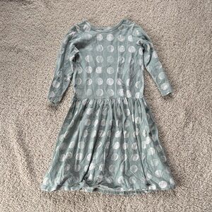 Girls Moon Phase Dress in light blue
